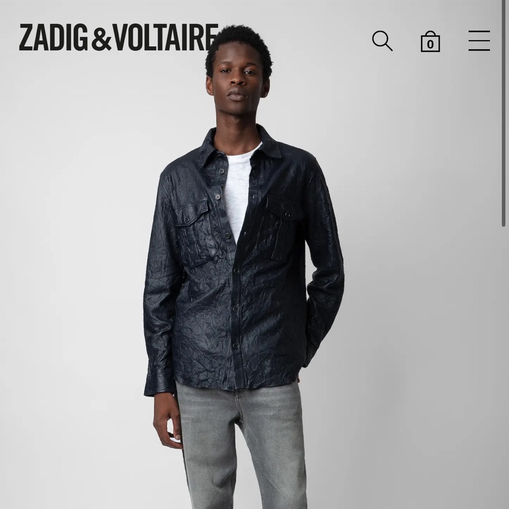 Brand new original lamb leather shirt